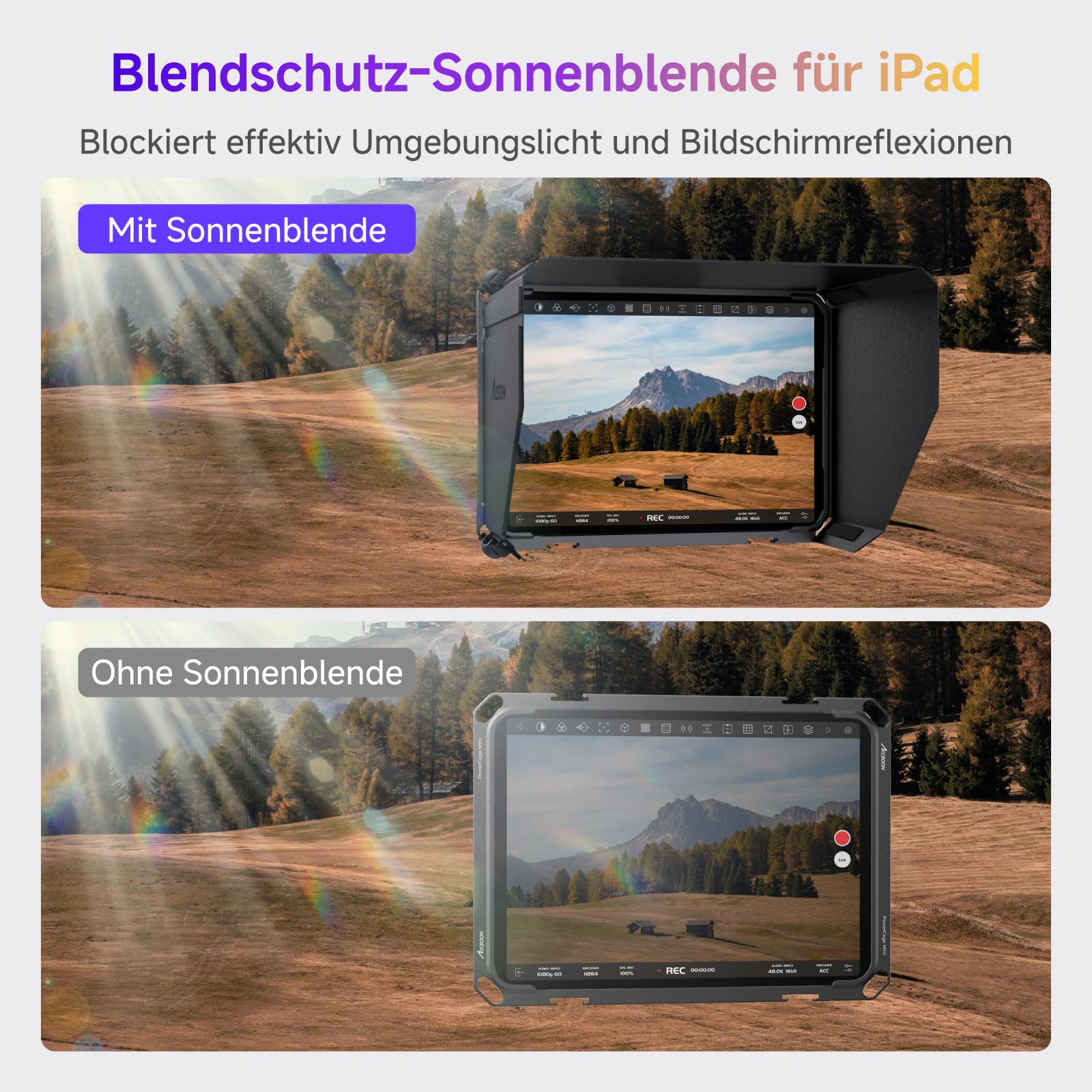 accsoon-powercage-mini-tablet-k-fig-f-r-ipad-mini-6-7-8-3-zoll-mit-np-f-platte image 3