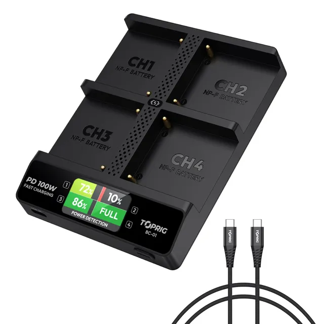 accsoon-toprig-bc-01-4-kanal-np-f-ladeger-t-usb-c-pd-100w-mit-lcd-display image 1
