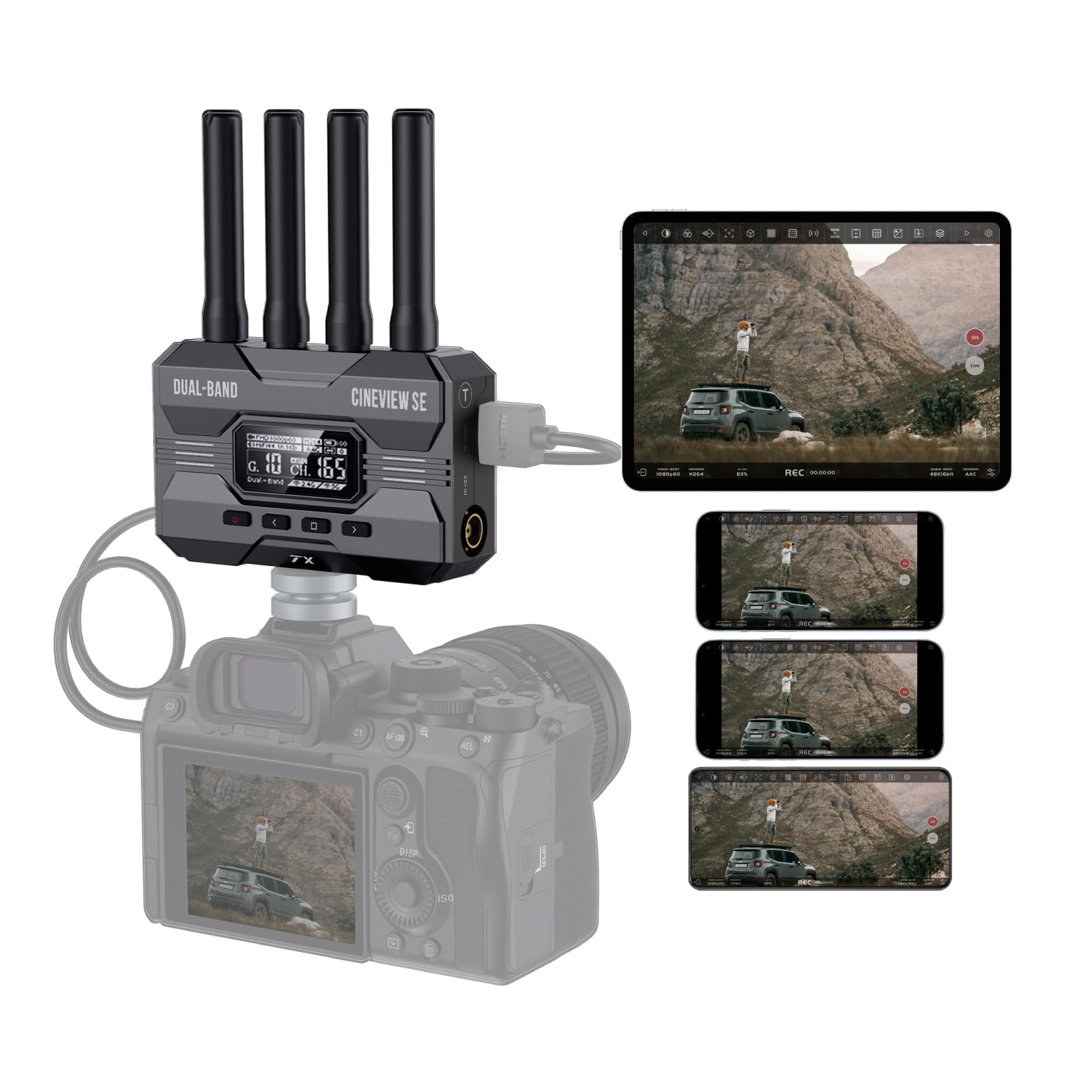 accsoon-cineview-se-wireless-video-transmitter-sdi-hdmi-1080p60-350-m-nur-sender image 1