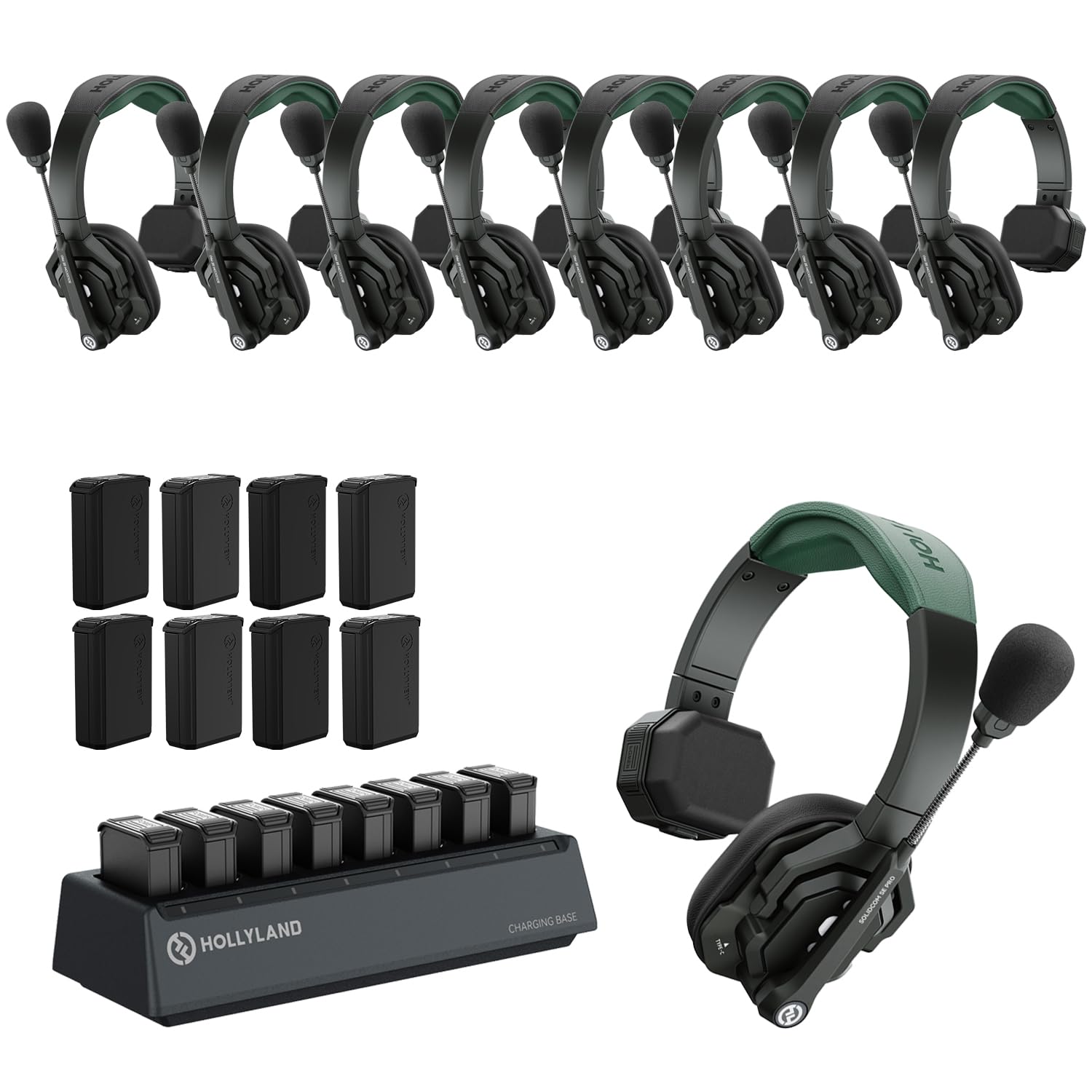 hollyland-solidcom-se-pro-9-user-enc-wireless-intercom-headset-system-1-9-ghz image 1