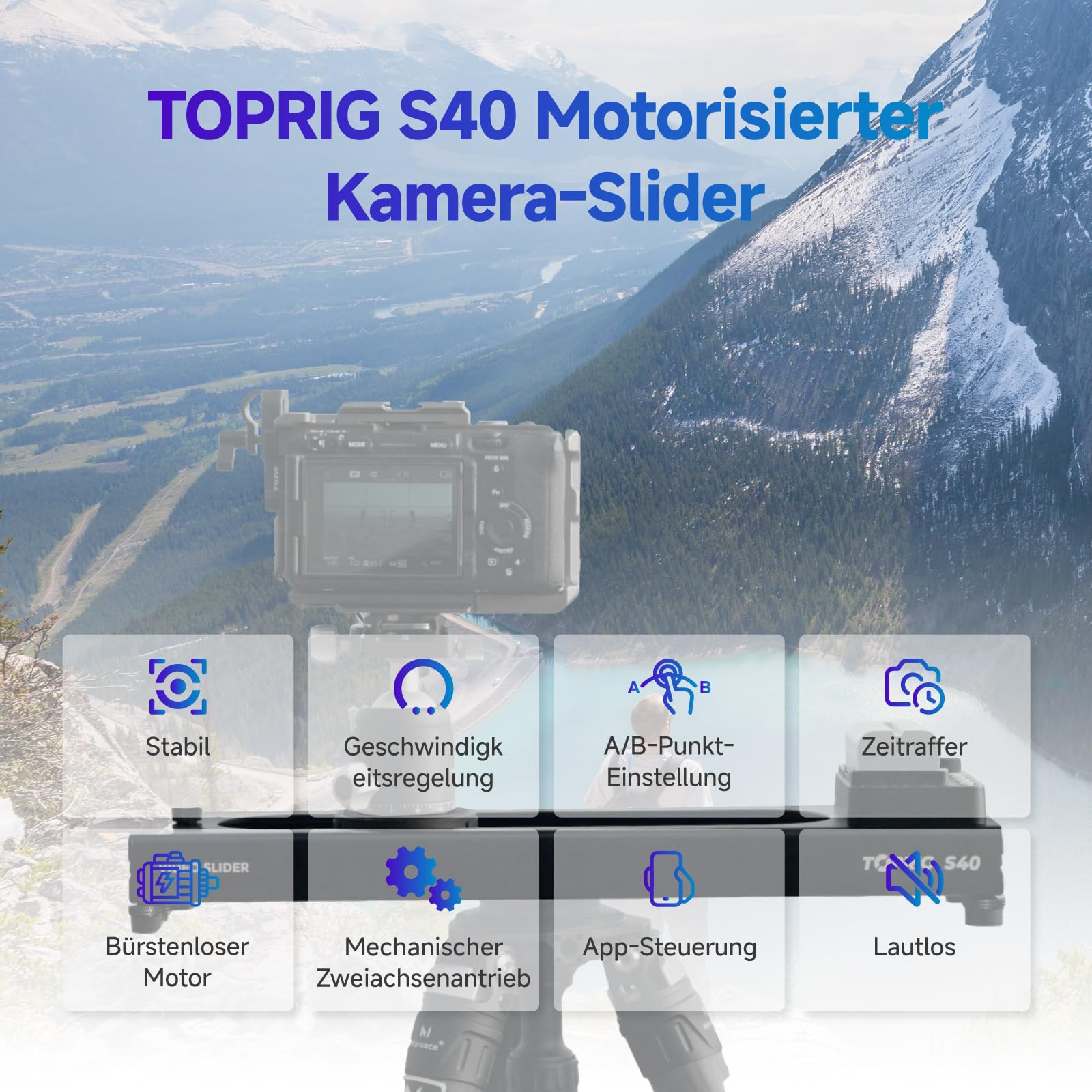 accsoon-toprig-s40-40-cm-motorisierter-kamera-slider-mit-app-steuerung image 2